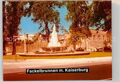 AK / Ansichtskarte Kaiserslautern Fackelbrunnen Kaiserburg Kat. Kaiserslautern
