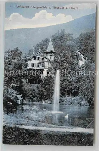 AK / Ansichtskarte Neustadt Haardt Koenigsmuehle Schwanenteich Kat. Neustadt an der Weinstr.