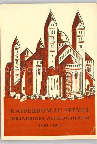 AK / Ansichtskarte Speyer Rhein Kaiserdom Zeichnung Kat. Speyer