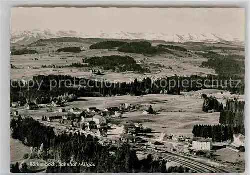 AK / Ansichtskarte Roethenbach Allgaeu Fliegeraufnahme Bahnhof Kat. Roethenbach (Allgaeu)