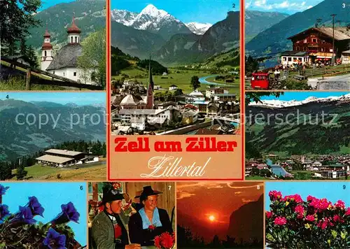 AK / Ansichtskarte Zell Ziller Tirol Wallfahrtskirche Maria Rast Tristner Grindlalm Bergstation Rosenalm Kat. Zell am Ziller