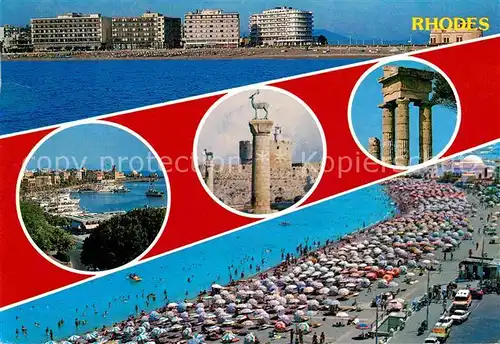 AK / Ansichtskarte Rhodes Rodi Rhodos Strand Hotelanlagen Kat. Griechenland