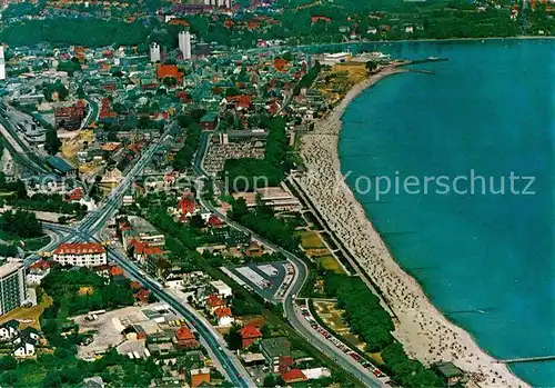 AK / Ansichtskarte Eckernfoerde Luftaufnahme Strand Kat. Eckernfoerde