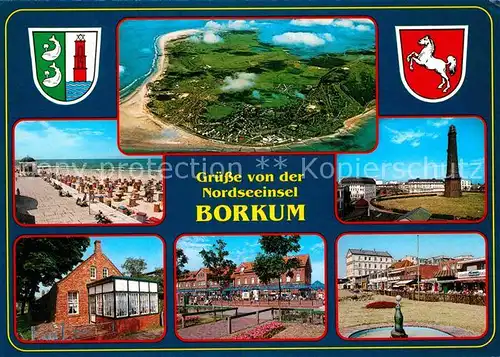 AK / Ansichtskarte Borkum Nordseebad Panorama Stadtansichten Kat. Borkum