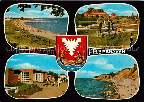 AK / Ansichtskarte Pelzerhaken Badestrand Promenade Hohes Ufer Minigolf Jugendheim Kat. Neustadt in Holstein