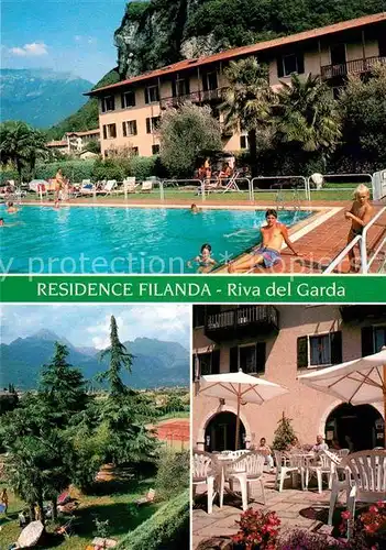 AK / Ansichtskarte Riva del Garda Residence Filanda Pool Kat. 
