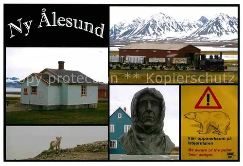 AK / Ansichtskarte Ny Alesund Dampfeisenbahn Fuchs Fischerhaus Kat. Spitzbergen