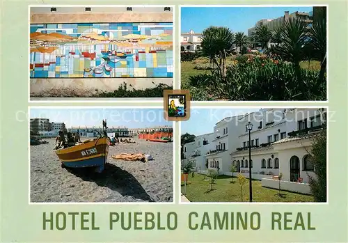 AK / Ansichtskarte Torremolinos Hotel Pueblo Camino Real Strand Kat. Malaga Costa del Sol