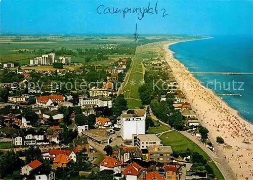 AK / Ansichtskarte Dahme Ostseebad Fliegeraufnahme Strand Kat. Dahme