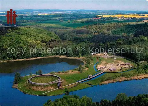 AK / Ansichtskarte Gross Raden Fliegeraufnahme Achaeologisches Freilichtmuseum Kat. Sternberg Mecklenburg