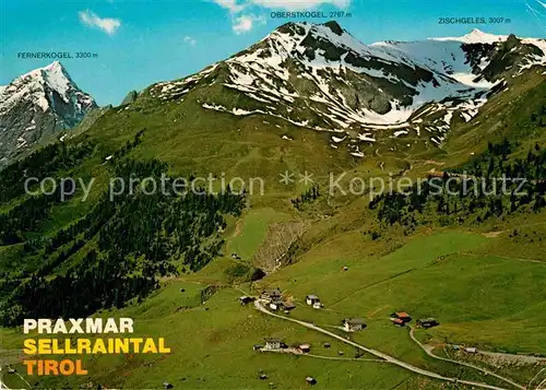 AK / Ansichtskarte Gries Sellrain Alpengasthof Praxmar Fliegeraufnahme Kat. Gries im Sellrain