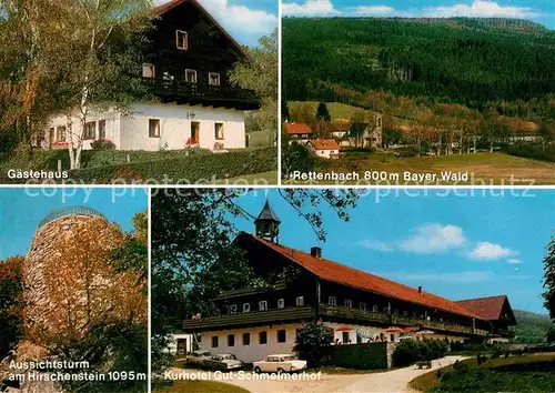 AK / Ansichtskarte Rettenbach Sankt Englmar Kurhotel Gut Schmelmerhof Gaestehaus Aussichsturm Hirschenstein Kat. Sankt Englmar