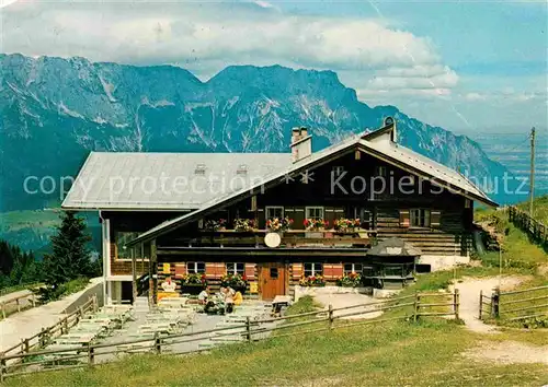 AK / Ansichtskarte Berchtesgaden Schihuette auf dem Rossfeld mit Untersberg Berchtesgadener Alpen Kat. Berchtesgaden