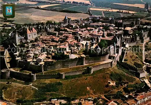 AK / Ansichtskarte Carcassonne Fliegeraufnahme Cite Medievale Kat. Carcassonne