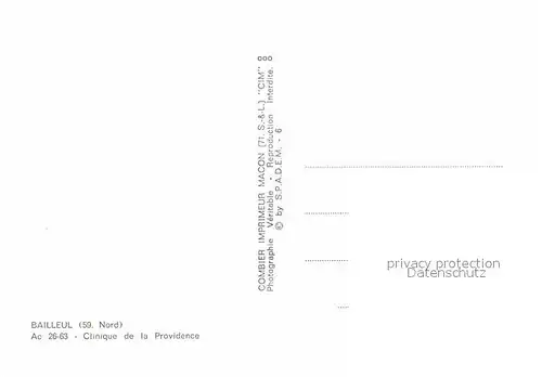 AK / Ansichtskarte Bailleul aux Cornailles Clinique de la Providence Kat. Bailleul aux Cornailles
