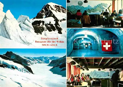 AK / Ansichtskarte Jungfraujoch Restaurant ueber den Wolken Winterpanorama Alpen Kat. Jungfrau