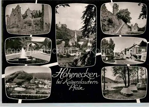 AK / Ansichtskarte Hohenecken Burgruine Teilansicht Campingplatz Kat. Kaiserslautern