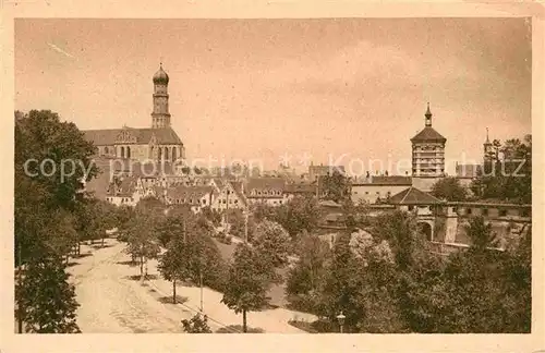 AK / Ansichtskarte Augsburg Rotes Tor und St Ulrichskirche Kat. Augsburg