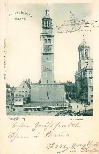 AK / Ansichtskarte Augsburg Parlachturm Wache Kat. Augsburg