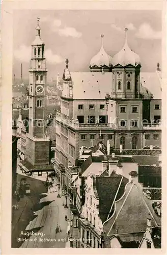 AK / Ansichtskarte Augsburg Rathaus mit Perlachturm Kat. Augsburg