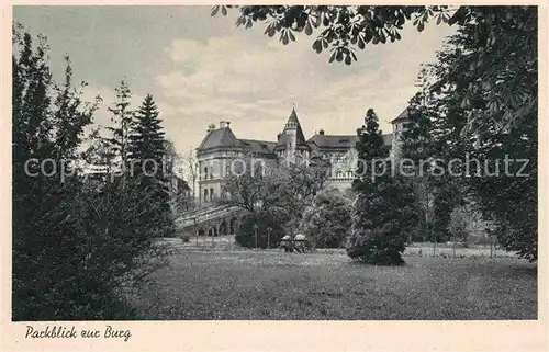 AK / Ansichtskarte Goeggingen Bayern Park mit Blick zur Burg Kat. Augsburg