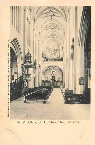 AK / Ansichtskarte Augsburg St Ulrichskirche Inneres Kat. Augsburg