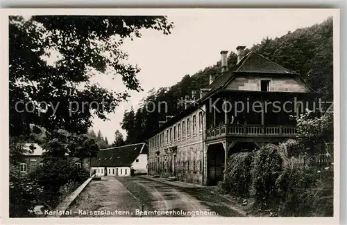 AK / Ansichtskarte Karlstal Beamtenerholungsheim Kat. Trippstadt