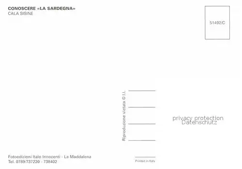 AK / Ansichtskarte Sardegna Cala Sisine