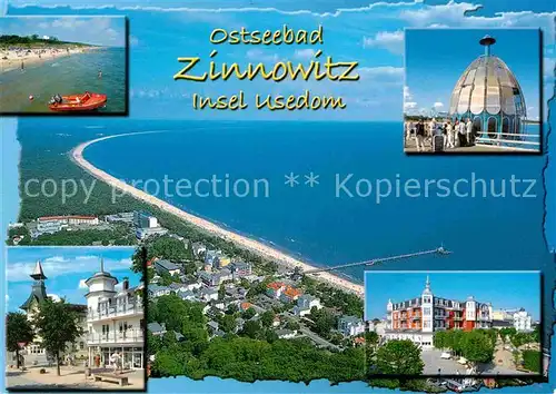 AK / Ansichtskarte Zinnowitz Ostseebad Luftaufnahme Taucherglocke