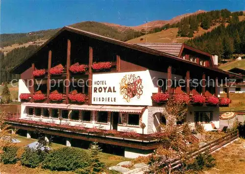 AK / Ansichtskarte Sexten Sesto Suedtirol Hotel Royal Eisdiele Familie Watschinger Kat. Bozen