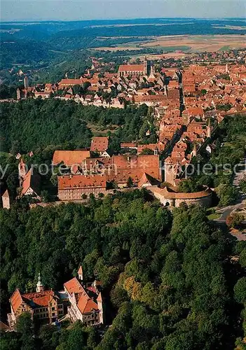 AK / Ansichtskarte Rothenburg Tauber Fliegeraufnahme mit Tagungsstaette Wildbad Kat. Rothenburg ob der Tauber