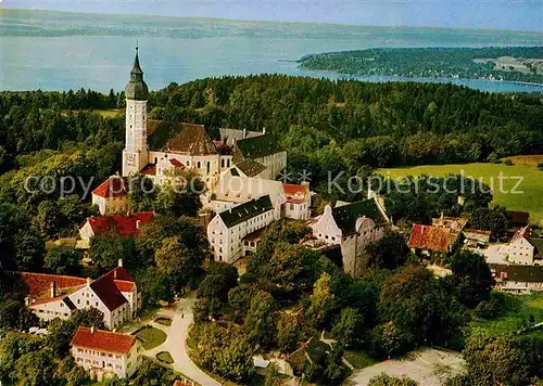 AK / Ansichtskarte Kloster Andechs Fliegeraufnahme am Ammersee Kat. Andechs