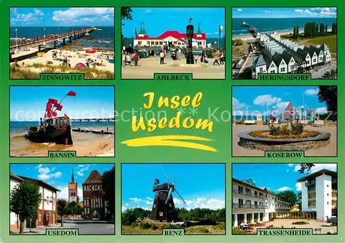 AK / Ansichtskarte Insel Usedom Zinnowitz Ahlbeck Heringsdorf Koserow Bansin Usedom Benz Trassenheide