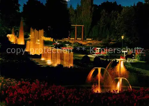 AK / Ansichtskarte Bad Eilsen Kurpark Wasserspiele Nachtaufnahme Kat. Bad Eilsen