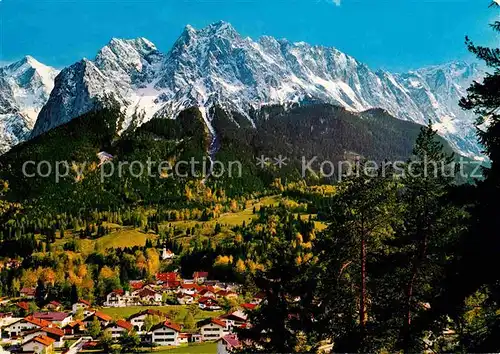 AK / Ansichtskarte Grainau Panorama Zugspitzdorf Alpspitze Waxenstein Zugspitze Wettersteingebirge Kat. Grainau