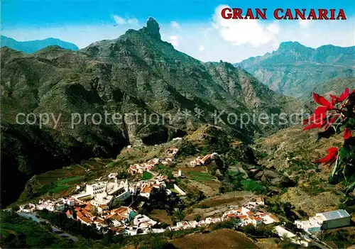 AK / Ansichtskarte Tejeda Vista general Roque Bentaiga Kat. Gran Canaria Spanien