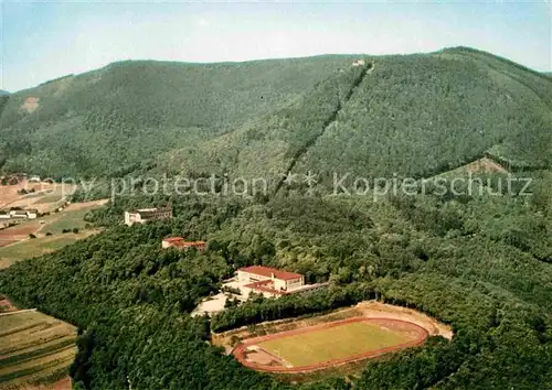 AK / Ansichtskarte Edenkoben Schloss Ludwigshoehe nebst Sportschule Fliegeraufnahme Kat. Edenkoben