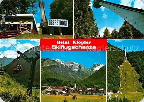 AK / Ansichtskarte Birgsau Heini Klopfer Skiflugschanze Gesamtansicht mit Alpenpanorama Kat. Oberstdorf