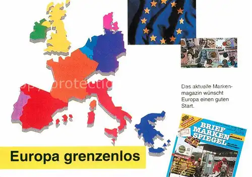 AK / Ansichtskarte Politik Briefmarken Spiegel Europa  Kat. Politik