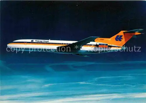 AK / Ansichtskarte Flugzeuge Zivil Hapag Lloyd Boeing Jet 727 200 Kat. Airplanes Avions