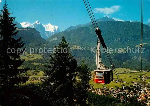 AK / Ansichtskarte Seilbahn Meiringen Reuti Wetterhorngruppe  Kat. Bahnen