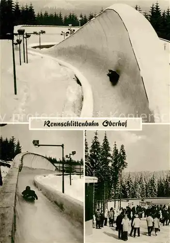 AK / Ansichtskarte Wintersport Rennschlittenbahn Oberhof  Kat. Sport