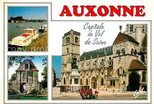 AK / Ansichtskarte Auxonne Les quais de la Saone Porte de Comte Eglise Notre Dame Kat. Auxonne