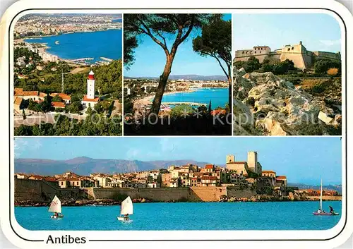 AK / Ansichtskarte Antibes Alpes Maritimes Panorama Kueste Festung Stadtmauer Segeln Collection Reflets de la Cote d Azur Kat. Antibes