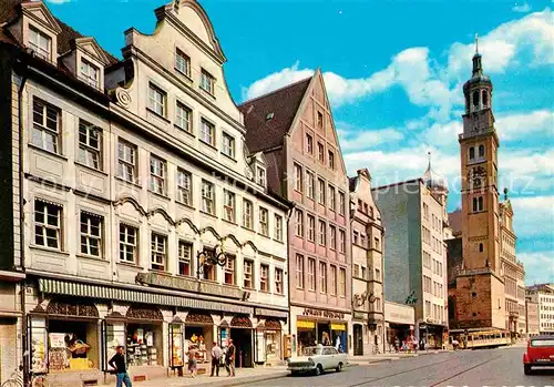 AK / Ansichtskarte Augsburg Karolinenstrasse mit Perlachturm Kat. Augsburg