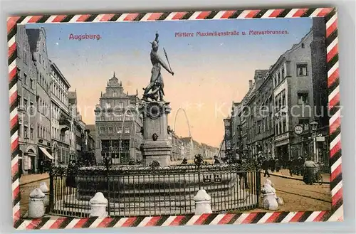 AK / Ansichtskarte Augsburg Mittlere Maximilianstrasse Merkurbrunnen Kat. Augsburg