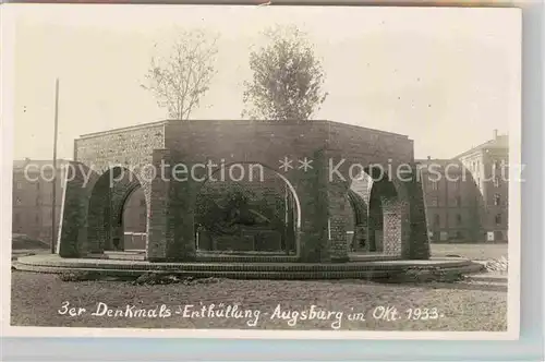 AK / Ansichtskarte Augsburg 3er Denkmals Enthuellung Oktober 1933 Kat. Augsburg