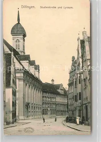 AK / Ansichtskarte Dillingen Donau Studienkirche Lyceum Kat. Dillingen a.d.Donau