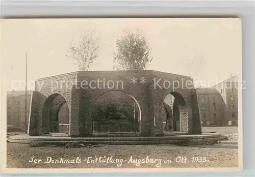 AK / Ansichtskarte Augsburg 3er Denkmalsenthuellung Oktober 1933 Kat. Augsburg