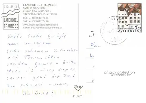 AK / Ansichtskarte Traunkirchen Landhotel Traunsee Halbinsel Alpen Fliegeraufnahme Kat. Traunkirchen